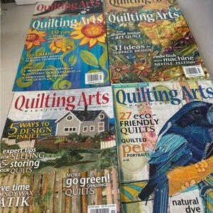 A lot of six 2008 quilting arts magazines in great condition
